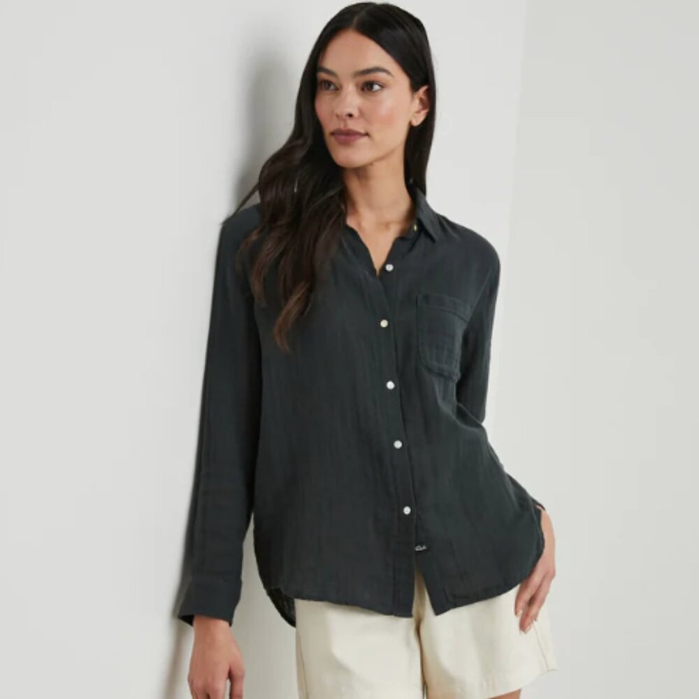 Rails Ellis button down shirt in Washed Black